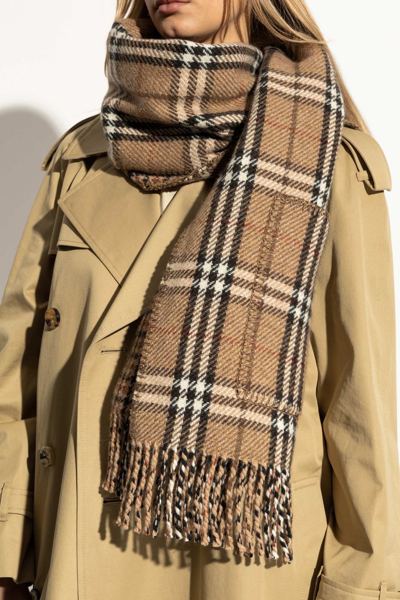 Brown Scarf with Pockets Burberry Vitkac GB